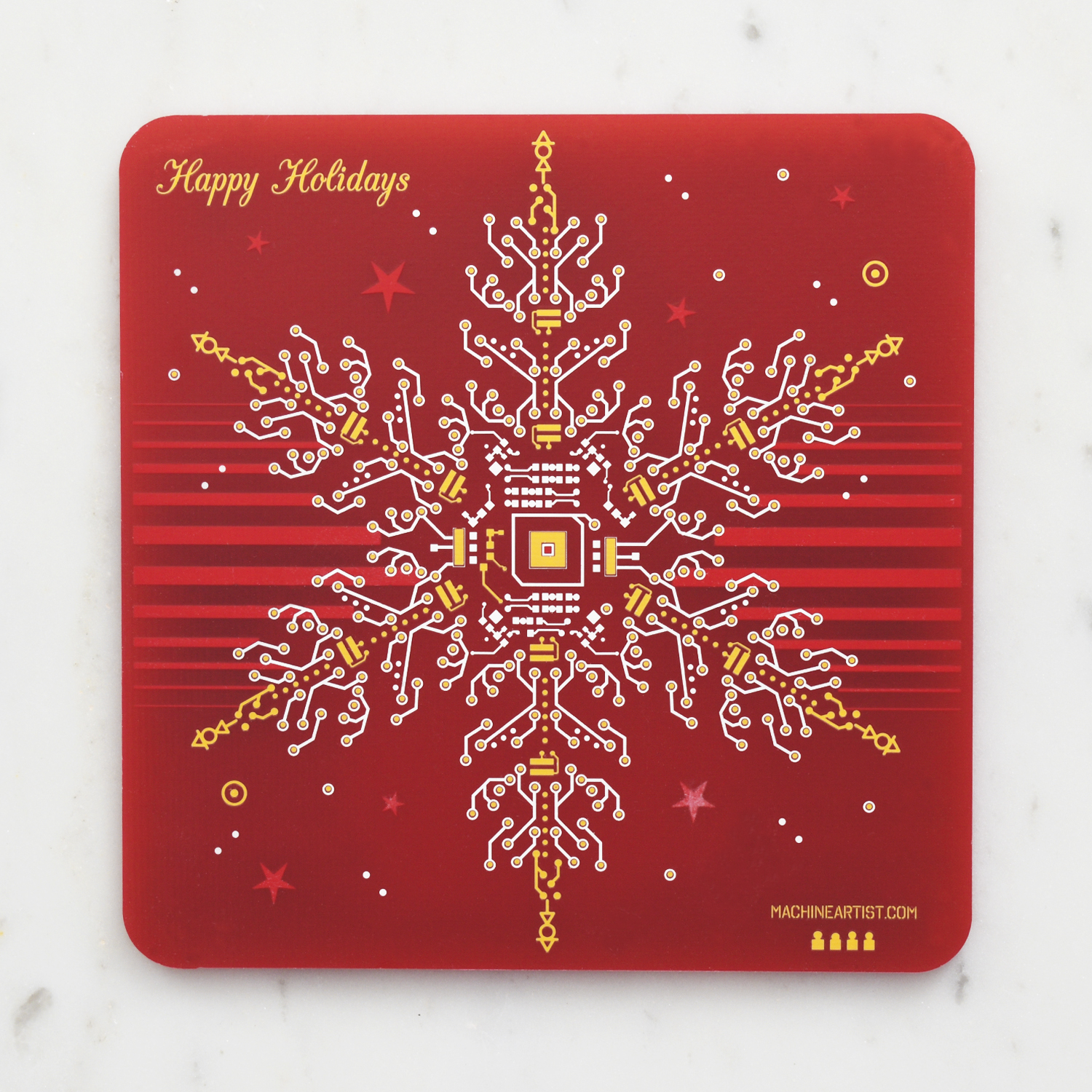 PCB Coasters Christmas